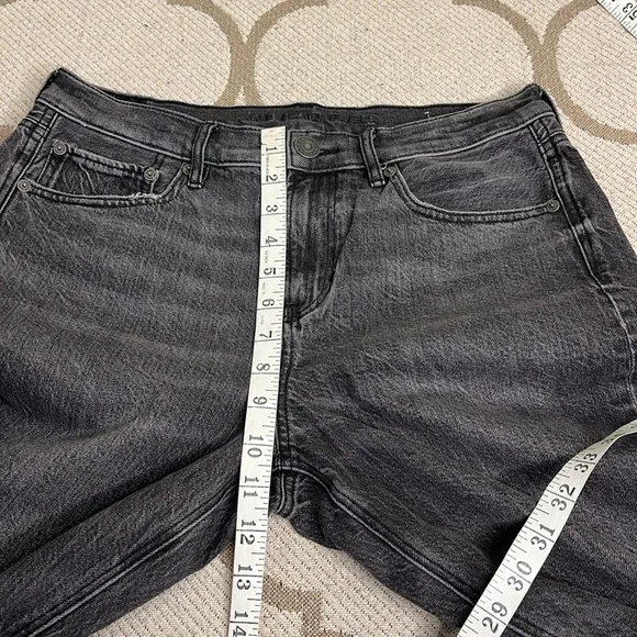 American Eagle Outfitters 90’s bootcut distressed black jeans, 8 short - Picture 6 of 13